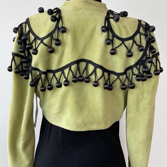 Jean-Claude Jitrois Suede Bolero Jacket - Picture 2 of 13